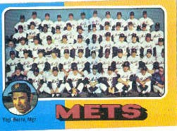 1975 Topps Baseball Cards      421     New York Mets CL/Yogi Berra